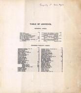 Table of Contents, Genesee County 1907
